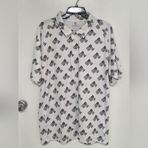 White Graphic Polo Shirt